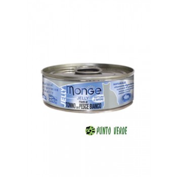 MONGE CAT JELLY FILETTI DI TONNO CON PESCE BIANCO GR. 80